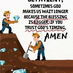 Motivational Poster with Miners and Diamonds